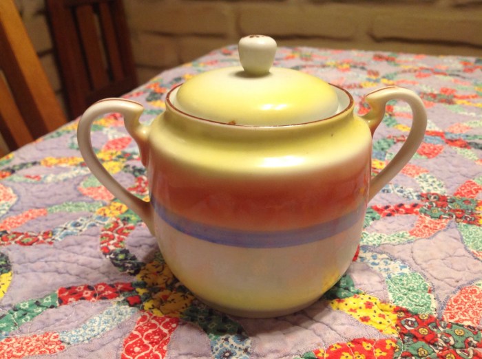 Vintage Hand Painted Lidded Japanese Sugar Bowl - Etsy